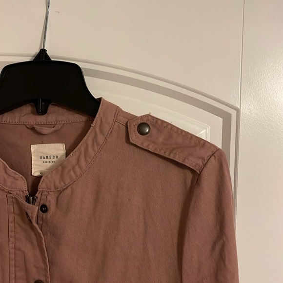 Harper Heritage Blush Pink Dress Shacket Jacket size med women’s full zip & snap - Picture 5 of 8
